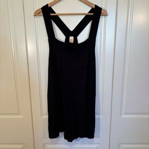 Smash & Tess black cotton/bamboo blend shorts onesie romper size large